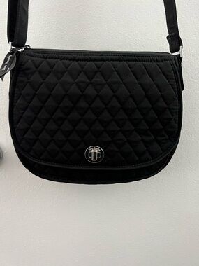 Vera Bradley Quilted Black Crossbody with Turn-Lock